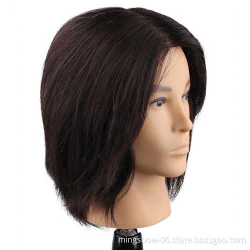 Cheap brown male man head mannequin with human hair